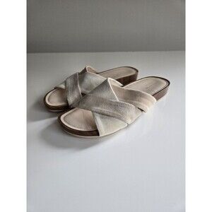 Cole Haan Braelyn Slide Sandal Women's Size 8 Beige Comfort Casual Summer Basics